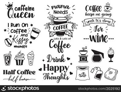 Coffee quote illustration Vector for banner, poster, flyer