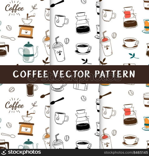 Coffee seamless pattern