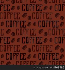 Coffee Seamless pattern. Beige background for cafe brand design.. Coffee Seamless pattern. Beige background for cafe brand design