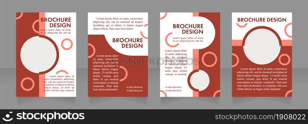 Coffee shop advertisement blank brochure layout design. Vertical poster template set with empty copy space for text. Premade corporate reports collection. Editable flyer paper pages. Coffee shop advertisement blank brochure layout design