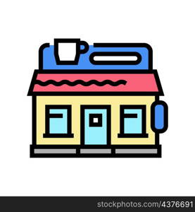 coffee shop color icon vector. coffee shop sign. isolated symbol illustration. coffee shop color icon vector illustration