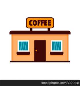 Coffee shop icon. Flat illustration of coffee shop vector icon for web.. Coffee shop icon, flat style.