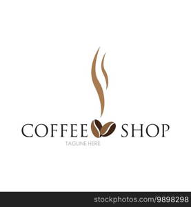 Coffee Shop Logo Icon Template Design Vector Illustration