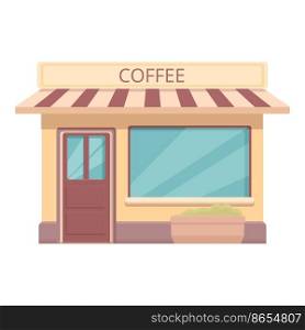 Coffee street shop icon cartoon vector. Park food. Urban summer. Coffee street shop icon cartoon vector. Park food