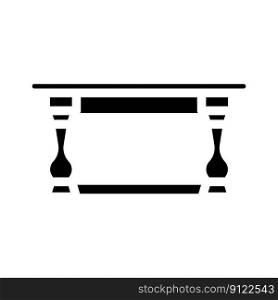coffee table home interior glyph icon vector. coffee table home interior sign. isolated symbol illustration. coffee table home interior glyph icon vector illustration