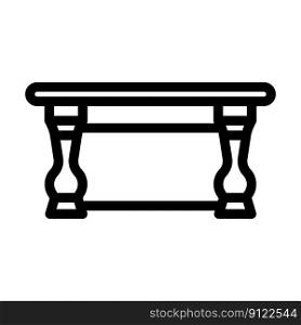 coffee table home interior line icon vector. coffee table home interior sign. isolated contour symbol black illustration. coffee table home interior line icon vector illustration