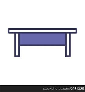 Coffee Table Icon. Editable Bold Outline With Color Fill Design. Vector Illustration.