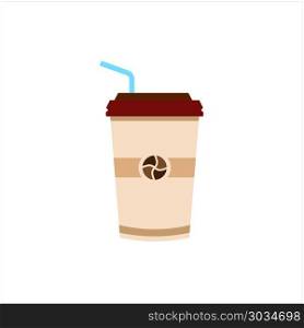Coffee Takeaway Cup Vector Art Illustration. Coffee Takeaway Cup