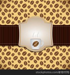 Coffee Template on Background Vector Illustration EPS10. Coffee Template Background Vector Illustration