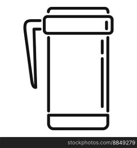Coffee thermo cup icon outline vector. Reusable mug. Water tea. Coffee thermo cup icon outline vector. Reusable mug