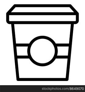 Coffee to go icon outline vector. Eating nut. Soy stevia. Coffee to go icon outline vector. Eating nut