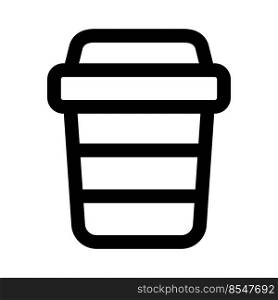 Coffee to-go served in a disposable cup.
