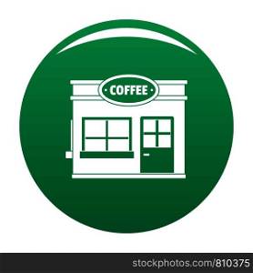Coffee trade icon. Simple illustration of coffee trade vector icon for any design green. Coffee trade icon vector green