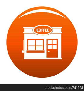 Coffee trade icon. Simple illustration of coffee trade vector icon for any design orange. Coffee trade icon vector orange