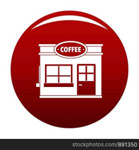 Coffee trade icon. Simple illustration of coffee trade vector icon for any design red. Coffee trade icon vector red