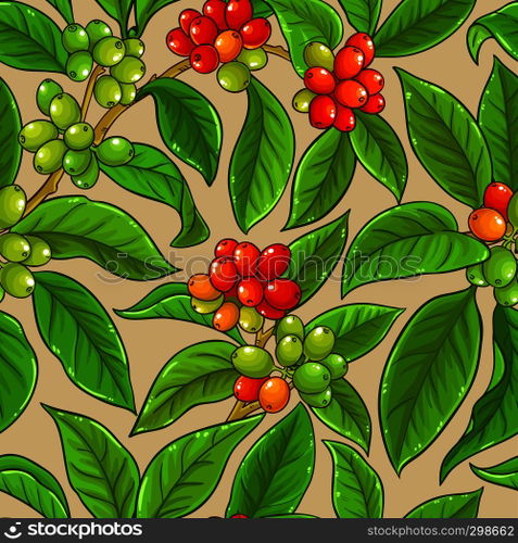 coffee vector pattern on color background. coffee vector pattern