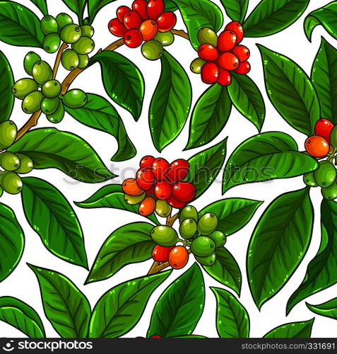 coffee vector pattern on whte background. coffee vector pattern
