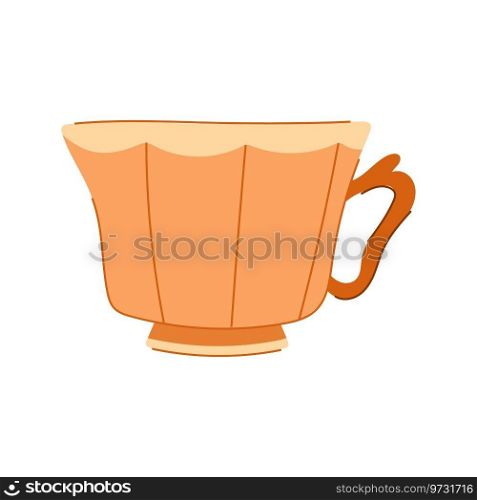 coffee vintage cup cartoon. tableware drink, retro ceramic, traditional beverage coffee vintage cup sign. isolated symbol vector illustration. coffee vintage cup cartoon vector illustration