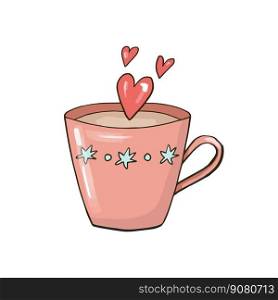 Coffee with love. Doodle illustration. Vector ESP10. Coffee with love. Doodle illustration