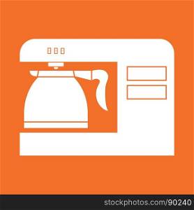 Coffeemaker, coffee machine white color icon .. Coffeemaker, coffee machine it is white color icon .