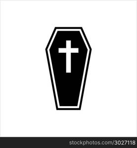 Coffin Icon, Coffin Design Vector Art Illustration. Coffin Icon, Coffin Design