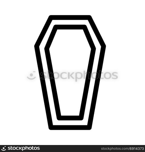 coffin, icon on isolated background