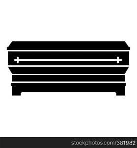 Coffin icon. Simple illustration of coffin vector icon for web. Coffin icon, simple style
