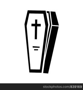 Coffin icon. Simple illustration of coffin vector icon for web design isolated on white background. Coffin icon, simple style