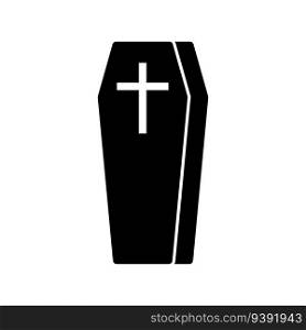 coffin icon vector template illustration logo design