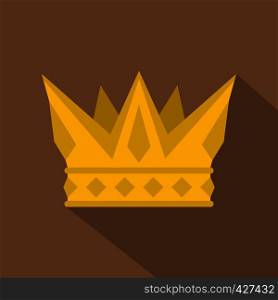 Cog crown icon. Flat illustration of cog crown vector icon for web. Cog crown icon, flat style