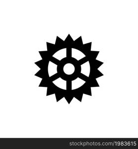 Cog, Gear Flat Vector Icon. Flat Vector Icon illustration. Simple black symbol on white background. Cog, Gear sign design template for web and mobile UI element. Cog, Gear Flat Vector Icon