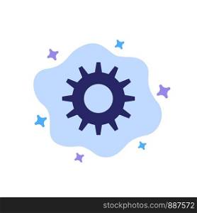 Cog, Gear, Setting Blue Icon on Abstract Cloud Background