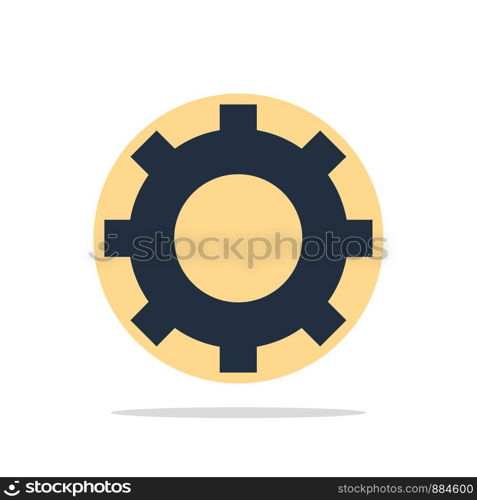 Cog, Setting, Gear Abstract Circle Background Flat color Icon