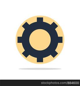 Cog, Setting, Gear Abstract Circle Background Flat color Icon