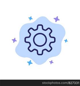 Cog, Setting, Gear Blue Icon on Abstract Cloud Background
