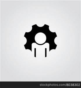 cog setting service logo art theme. cog setting service logo art theme vector illustration