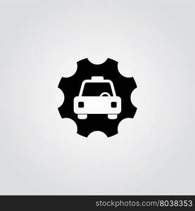 cog setting service logo art theme. cog setting service logo art theme vector illustration