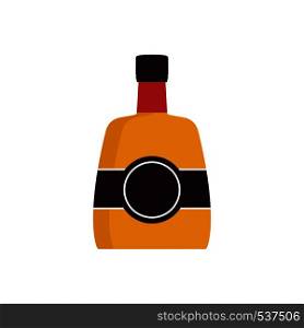 Cognac bottle restaurant party sign vector icon. Luxury pub alcoholic glass product pub yellow drink beverage