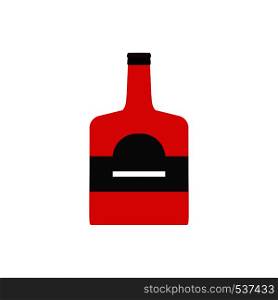 Cognac bottle restaurant party sign vector icon. Luxury pub alcoholic glass product pub drink