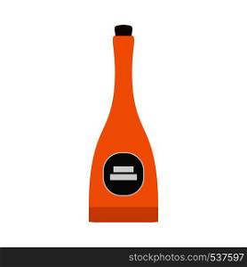Cognac bottle restaurant party sign vector icon. Luxury pub alcoholic glass product pub drink