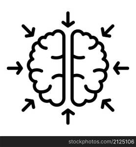 Cognitive brain icon outline vector. Visual sensory. Health information. Cognitive brain icon outline vector. Visual sensory
