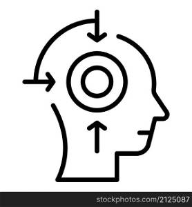 Cognitive system icon outline vector. Visual perception. Sensory process. Cognitive system icon outline vector. Visual perception