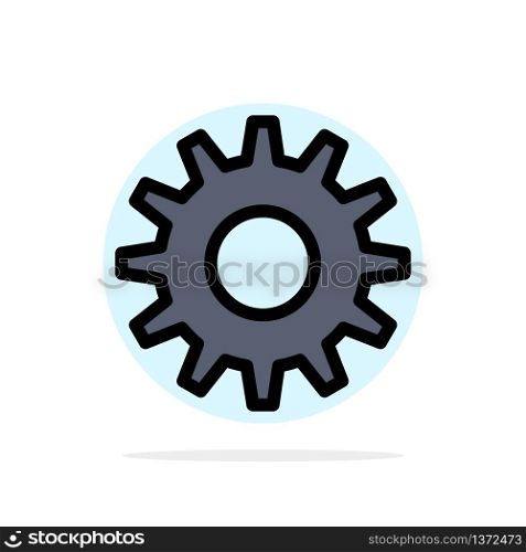 Cogs, Gear, Setting Abstract Circle Background Flat color Icon