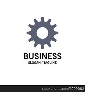 Cogs, Gear, Setting Business Logo Template. Flat Color