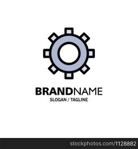 Cogs, Gear, Setting Business Logo Template. Flat Color