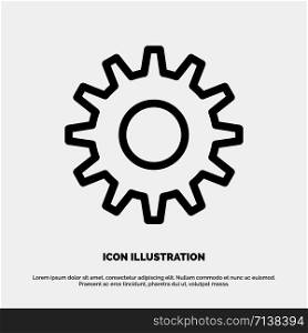 Cogs, Gear, Setting Line Icon Vector