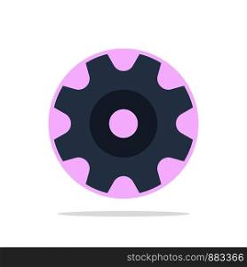 Cogs, Gear, Setting, Wheel Abstract Circle Background Flat color Icon