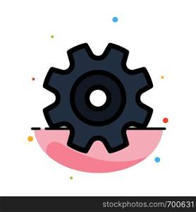 Cogs, Gear, Setting, Wheel Abstract Flat Color Icon Template