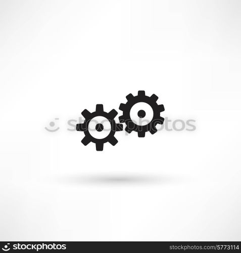 Cogs - vector icon