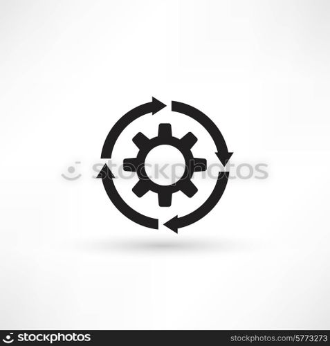 Cogs - vector icon